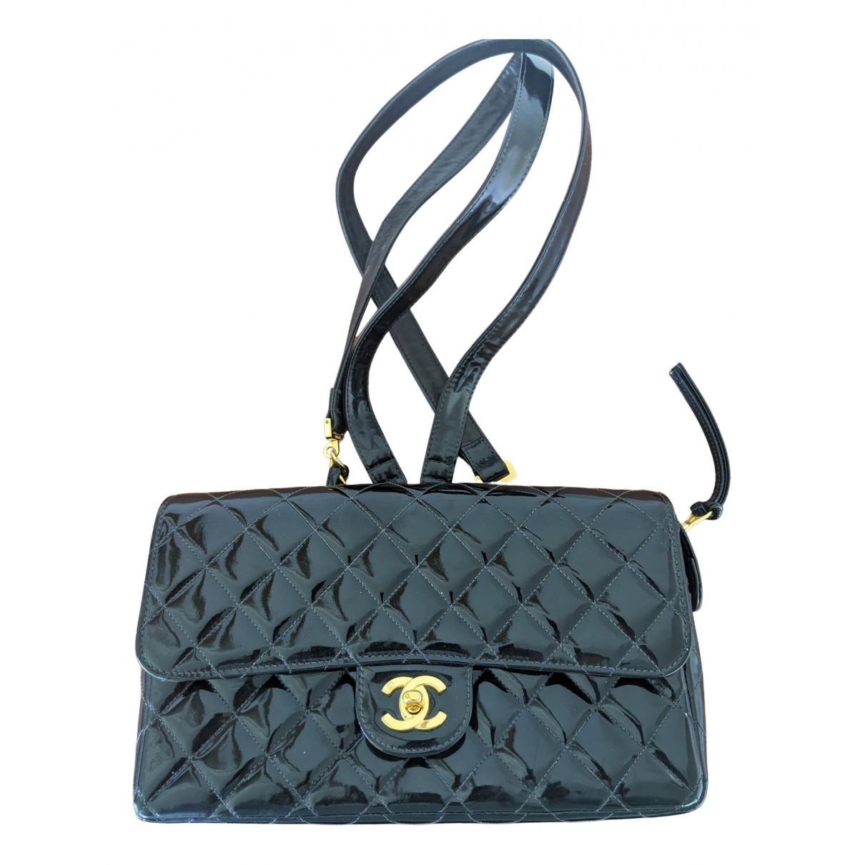 Patent leather backpack Chanel Black in 